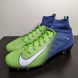 Sz 12 Nike Vapor Untouchable Pro 3 Cleat Seahawks Neon Green Navy AO3021-400